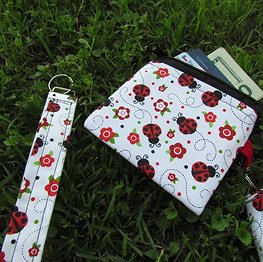 Handmade Ladybug Print Key Fob fabric keychain — Mumsy Made It