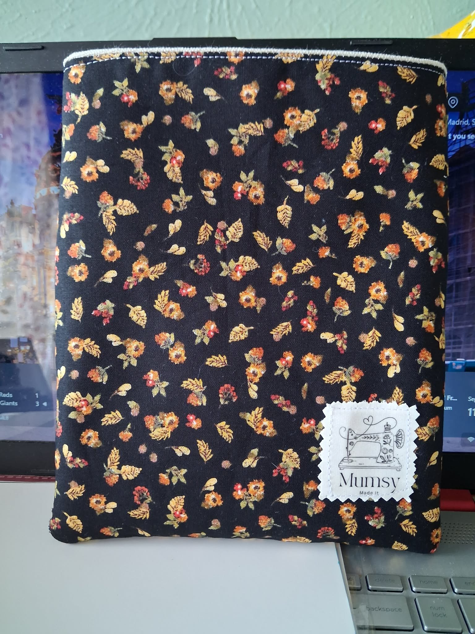 Golden Flowers Book Sleeve, small